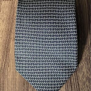 グッチ ネクタイ ブラック黒系 イタリア製 シルク GUCCI NECKTIE MADE IN ITALY【USED】