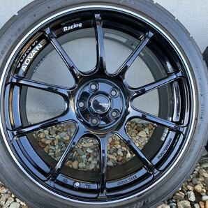 ADVAN RZ2F 18インチ 7.5j +50 PCD100-5Hグロスブラック/DUNLOP DIREZZA ディレッツァ DZ102 225 40 R18 22年製 9部山 軽量アルミ 送料無料の画像5