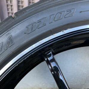 ADVAN RZ2F 18インチ 7.5j +50 PCD100-5Hグロスブラック/DUNLOP DIREZZA ディレッツァ DZ102 225 40 R18 22年製 9部山 軽量アルミ 送料無料の画像3