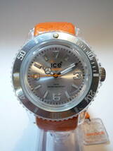 40333 ice watch/アイスウォッチ 腕時計 型押しレザーベルト ダイバーズタイプ 未使用品_画像2