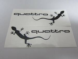 Audi audi Quattro Gecko Sticker Type 2 Black 5 штук