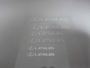 Lexus суппорт стикер 6 листов белый 