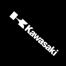 KAWASAKI バイク車カワサキ汎用ステッカー　簡単張り付け　白　2枚セット_画像1