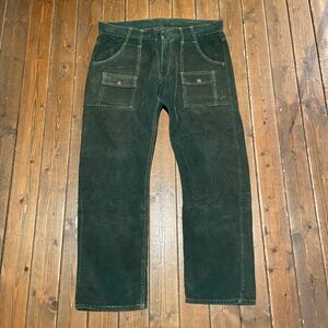 2524 Levis リーバイス ブッシュパンツ コーデュロイ 古着 白タブ グリーン