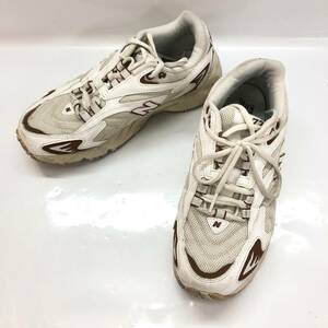 □NEW BALANCE スニーカー 24cm 白×茶 ニューバランス レディース ML725AE 複数落札同梱OK B240207-4