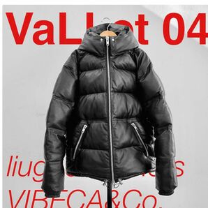 VaLLet 04 SHEEP LEATHER DOWN JACKET 黒 サイズXL 試着のみ VIBECAレザーダウン 本革