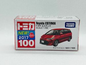 トミカ100 トヨタ　エスティマ　【NEW 2017新車シール付き】　（新品未開封品）