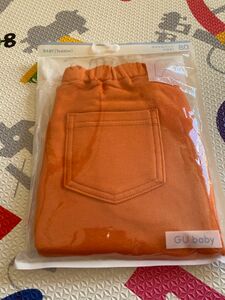 GU ジーユー オレンジ　サマナルパンツ　80 新品　長ズボン