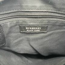 1円 【美品】BURBERRY BLACK LABEL バーバリーブラックレーベル ショルダーバッグ サコッシュ レザー メンズ ビジネス 斜め掛け 黒_画像8