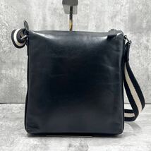 1円【極美品】BALLY バリー ショルダーバッグ メンズ ビジネス ボディ メッセンジャー トレスポ レザー 本革 ロゴ 斜め掛け ブラック_画像3