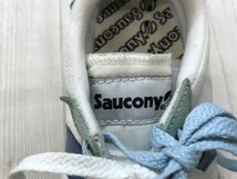 SAUCONY サッカニー レディース スエード メッシュ シューズ 38 ミントブルー_画像2