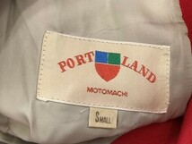 PORTLAND ポートランド レディース ウール混 胸ポケットワッペン ブレザージャケット S 赤_画像2