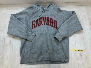 HARVARD ハーバード メンズ 裏起毛 フーディー パーカー 大きいサイズ XL 杢グレー