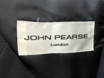 JOHN PEARSE ジョンピアース メンズ ウール 総裏地 スーツ 上下セットアップ 94-Y6 黒グレー_画像2