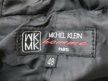 MICHEL KLEIN homme ミッシェルクラン メンズ 裏地付き フーディー ロングコート 48 杢グレー_画像2