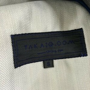 TAKA-Q タカキュー メンズ テーラード デニムジャケット 綿ポリエステル S グレーの画像2