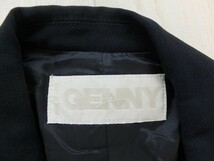 GENNY レディース イタリア製 肩パッド とろみジャケット 秋冬 40 紺_画像2