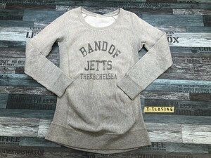 MOUSSY Moussy lady's britain character print thin sweatshirt F. gray 