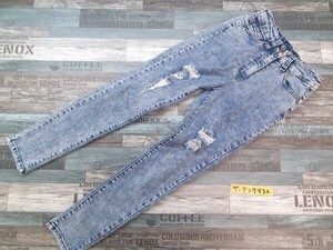 ANAP Anap Kids woshu damage Denim jeans pants F navy blue 
