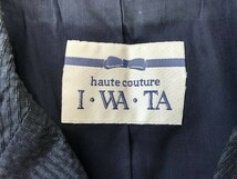 I・WA・TA レディース 絹98% 日本製 肩パッド 薄手 ジャケット・スカート スーツ上下セットアップ 紺_画像2