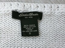 Eddie Bauer エディーバウアー レディース 半袖 ニットセーター S 白_画像2