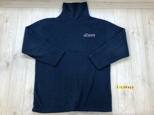 ellesse エレッセ メンズ 刺繍入 フリース プルオーバー カットソー ダークブルー