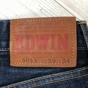 EDWIN 505X エドウィン メンズ ウォッシュ加工 デニムジーンズパンツ 29×34 青の画像2
