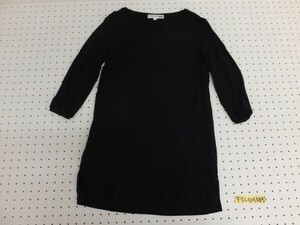 UNIQLO ユニクロ × INES DE LA FRESSANGE レディース 七分袖 レーヨン チュニック カットソー S 黒