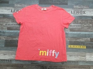 miffy ミッフィー レディース 両面プリント キャラクター Tシャツ コーラルピンク M