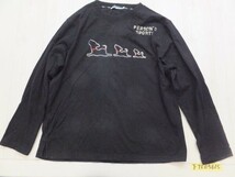 PERSON’S SPORTS パーソンズスポーツ メンズ 犬ロゴ ライトストーン付き ワンポイント刺繍 ロンT 長袖Tシャツ L 黒_画像1