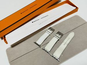 Apple Watch HERMES 38mm 40mm 41mm シンプルトゥール ホワイト レザー バンド アップルウォッチ エルメス 白