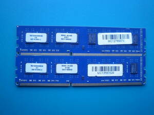 動作確認　Kingston　　　　　PC3-10600U (DDR3-1333) SDRAM 4GB x 2枚組 計8GB デスクトップ用 メモリ 