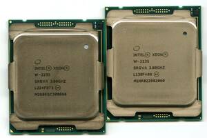 Intel　Xeon　W-2235　SRGVA　 中古2個セット 　　　　　0066,2060