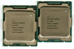 Intel　Xeon　W-2235　SRGVA　 中古2個セット 　　　　　0527,2233