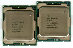 Intel　Xeon　W-2235　SRGVA　 中古2個セット 　　　　　1252,1320