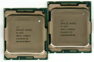 Intel　Xeon　W-2235　SRGVA　 中古2個セット 　　　　　0974,0330
