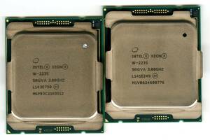 Intel　Xeon　W-2235　SRGVA　 中古2個セット 　　　　　3512,0776