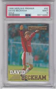 DAVID BECKHAM (MANCHESTER UNITED) RC! 1996-97 MERLIN'S PREMIER GOLD PSA 9!