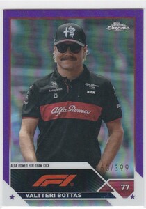 VALTTERI BOTTAS (ALFA ROMEO) 2023 TOPPS CHROME FORMULA 1 F1 PURPLE REFRACTOR (#/399)