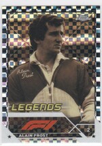 ALAIN PROST 2023 TOPPS CHROME FORMULA 1 F1 LEGENDS BLACK CHECKER FLAG REFRACTOR_画像1