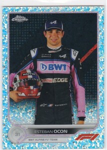 ESTEBAN OCON (ALPINE) 2022 TOPPS CHROME FORMULA 1 F1 PORTRAIT MINI DIAMOND REFRACTOR (#/299)