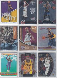 9枚セット! LEBRON JAMES (CAVALIERS / LAKERS) PANINI BASKETBALL CARDS