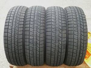 ●買得●ダンロップ　ウインターマックス　ＷＭ０３　１６５/６５Ｒ１５　２０年製バリ山中古４本売り切り！