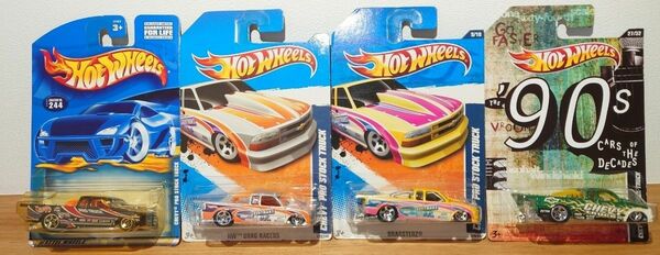 【匿名配送】hotwheels CHEVY PRO STOCK TRUCK ホットウィール シェビー トラック ４台セット【送料込