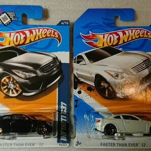 【匿名配送】ホットウィール インフィニティ スカイライン クーペ hotwheels INFINTI G37 ブラック&ホワイト