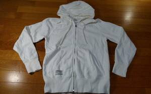 Champion チャンピオン ZIP UP スウェット パーカー SIZE:S 白 送料1000円～