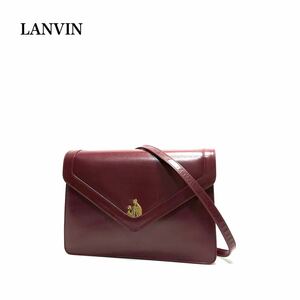 ☆希少・美品☆ LANVIN ヴィンテージ ランバン レザー ショルダーバッグ