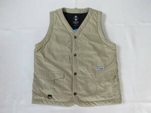 Columbia　コロンビア　中綿　ベスト　アウトドア　キャンプ　フィッシング　ジャケット　ベージュ　ポリエステル　PFG　Vest　M