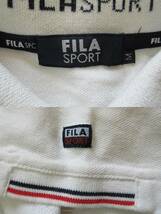 FILA SPORT フィラスポーツ M 半袖 ポロシャツ 白（B58）_画像6