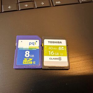 東芝、pq製SDカード 16GB.8GB